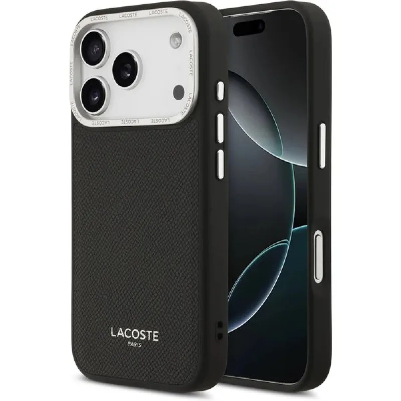 Lacoste PU Leather Champs Elysees MagSafe kryt iPhone 17 Pro čierny…