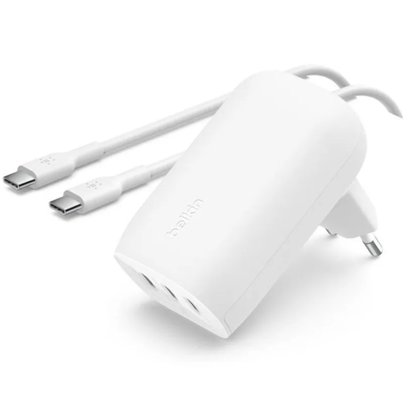 Belkin 67W PD 3.1 3 Port USB-C Wall Charger + USB-C/USB-C kábel 1m…