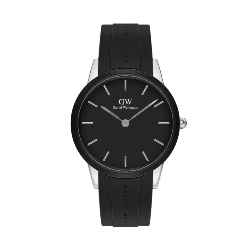 Daniel Wellington Iconic Motion 40 mm strieborná/čierna DW00100436