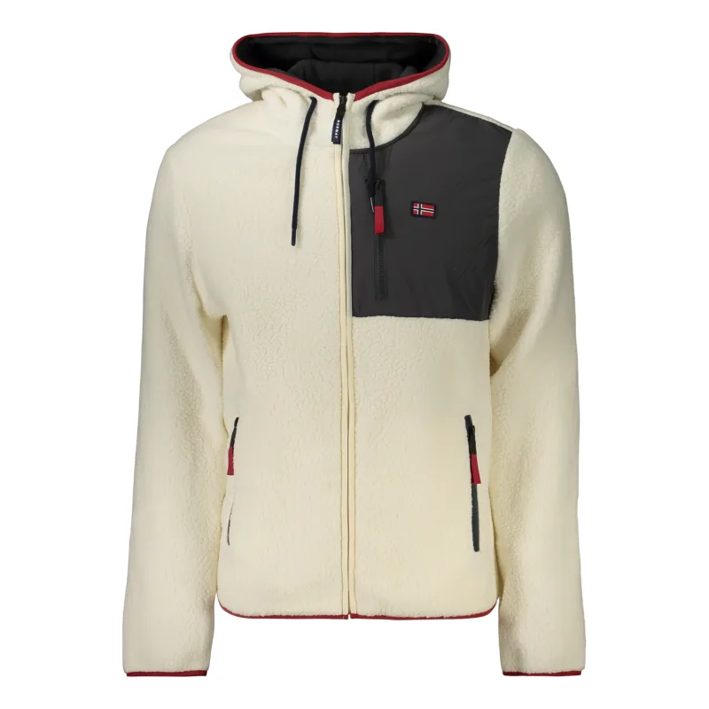 Pánska Mikina so zipsom NORWAY 1963 - Biela Farba: Biela, Veľkosť: 2XL