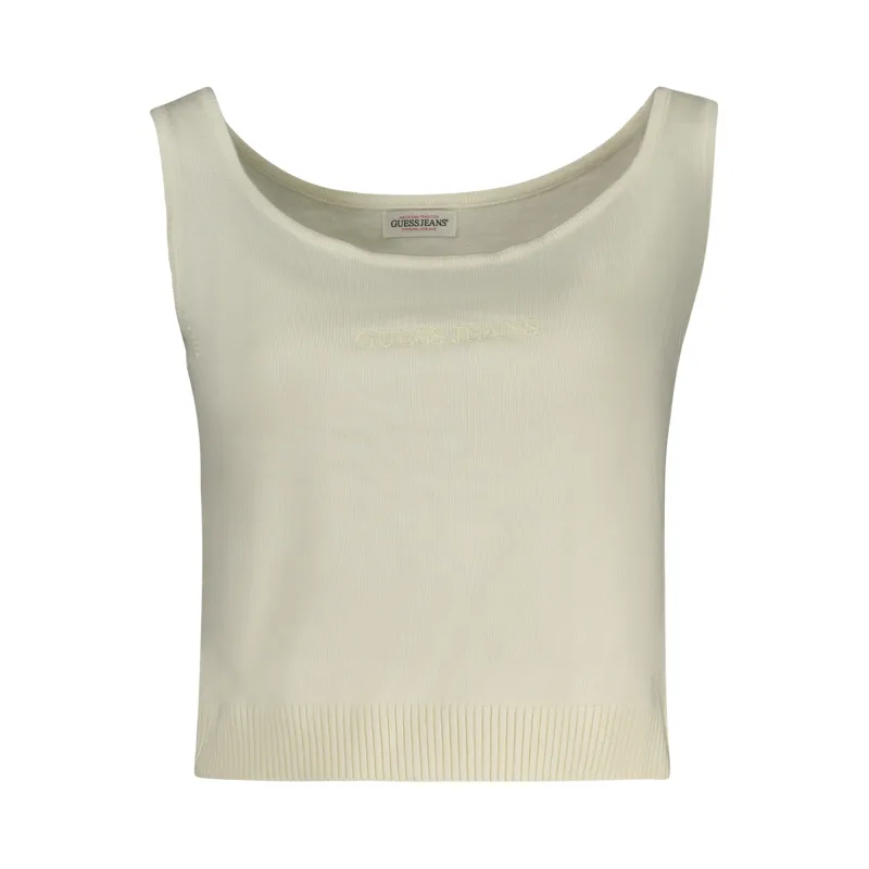 Guess Jeans Top Donna Bianco Biela Farba: Biela, Veľkosť: XS