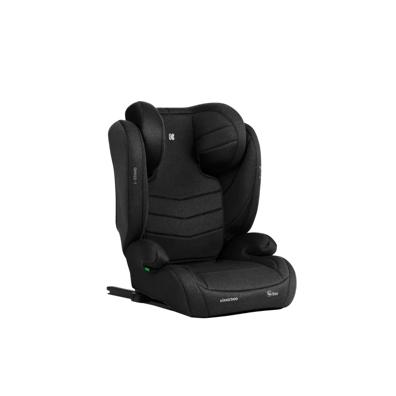 KikkaBoo Autosedačka 100-150 cm i-Stand i-SIZE Black