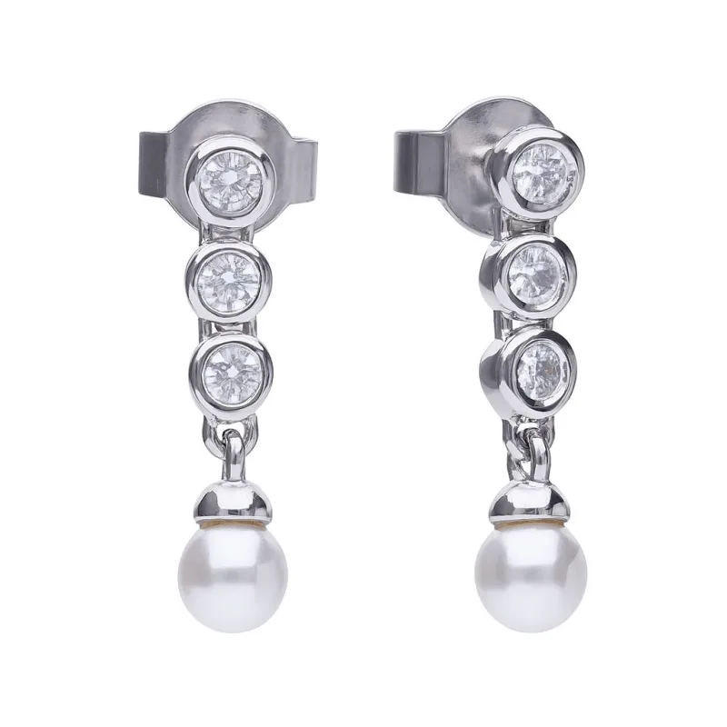 Dámske Náušnice DIAMONFIRE DÁMSKE 6218571111 (3CM )