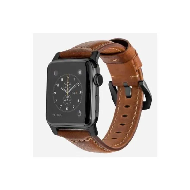 Nomad kožený remienok pre Apple Watch 44-49mm - Traditional Brown/Black Hardware (NM1A4RBT00)