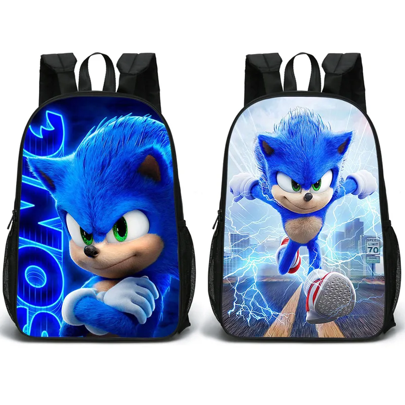 Kono Obojstranný študentský ruksak s potlačami Sonic vzor 1