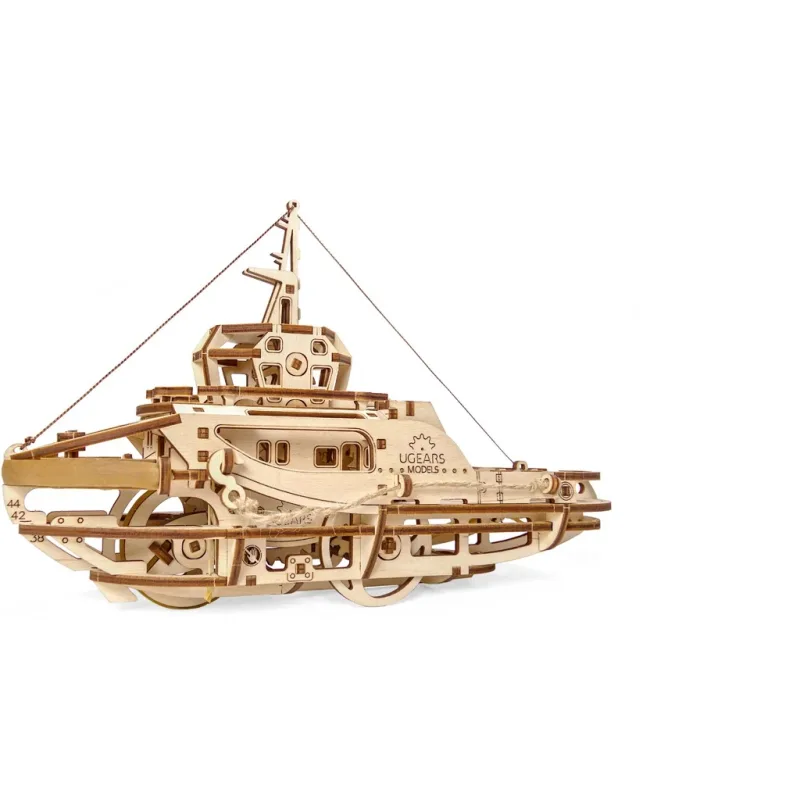 Ugears Ugears 3D drevené mechanické puzzle Remorkér