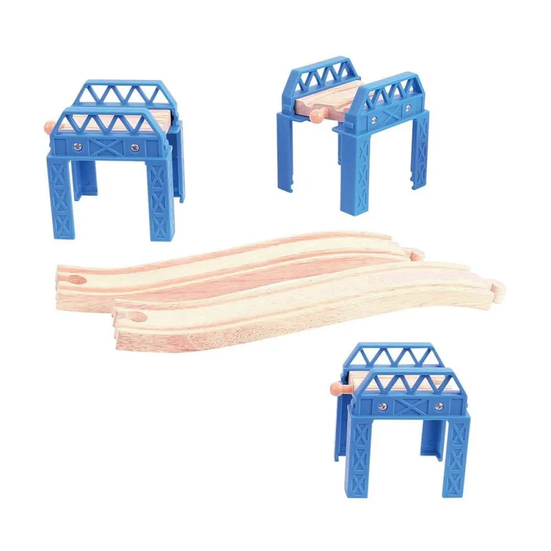 Bigjigs Rail Bigjigs Rail Drevené koľaje sada mostnej konštrukcie - poškodený obal