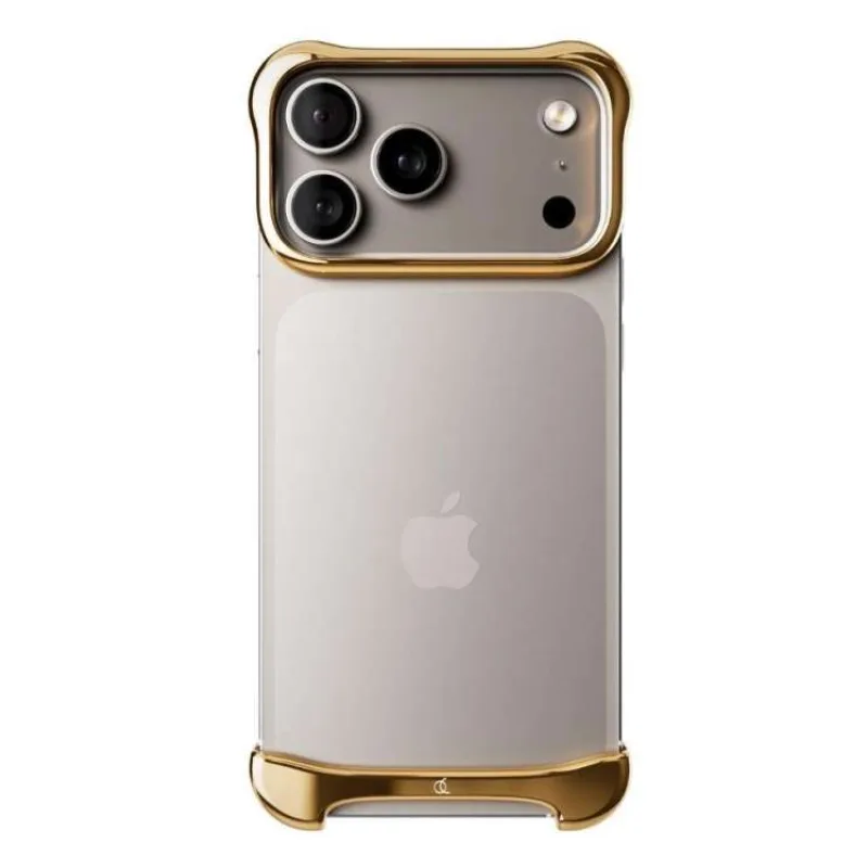 Arc Pulse - hliníkový ochranný rám na iPhone 18 Pro, zlatý (ARC-AP-AL-PGL-APL-IP-18-PRO)