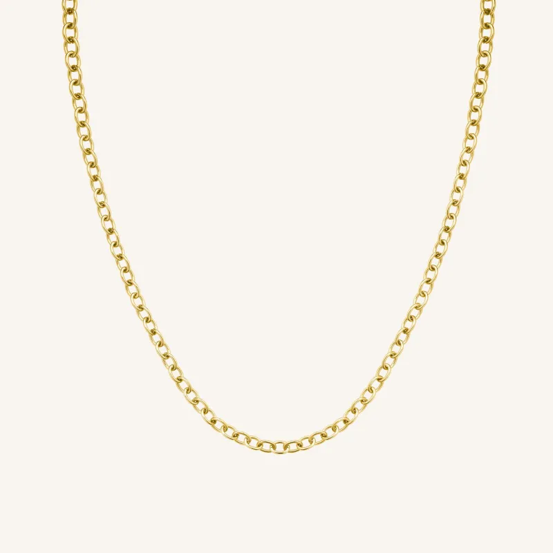 Náhrdelník Rosefield v zlatej farbe Oval Chainlink JNOCG-J626