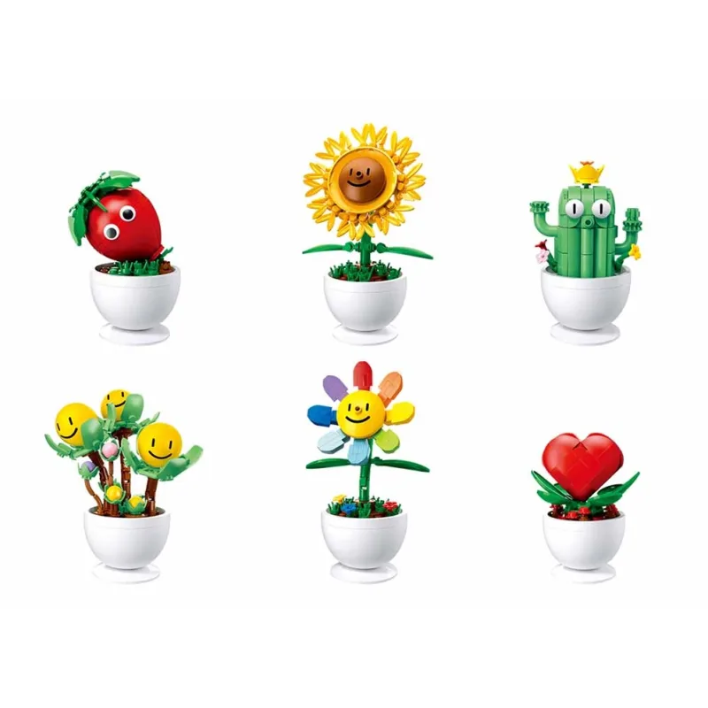 Sluban Sluban Flowers M38-B1073 Kvety s očami malé Displej 6 ks
