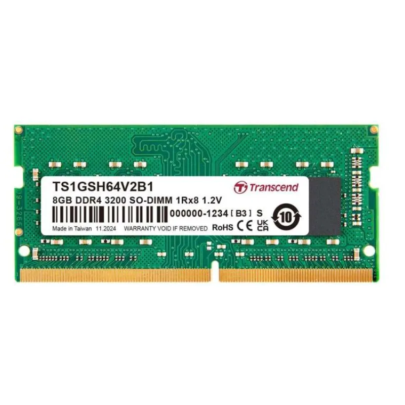 Transcend paměť 8GB SODIMM DDR4 3200 1Rx8 (1Gx8)x8 CL22 1.2V (TS1GSH64V2B1)