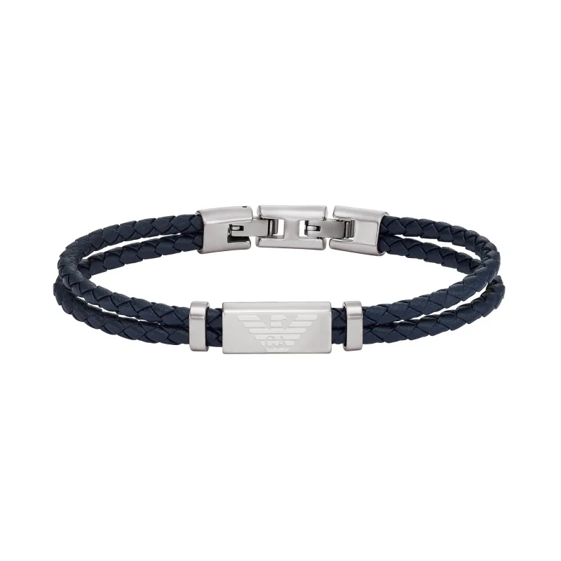 Emporio Armani pánsky kožený náramok EGS2995040