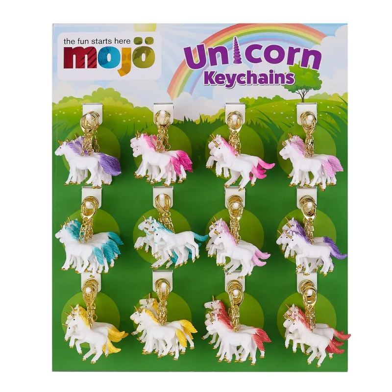 Mojo Mojo Displej 72 ks príveskov na kľúče - Jednorožci