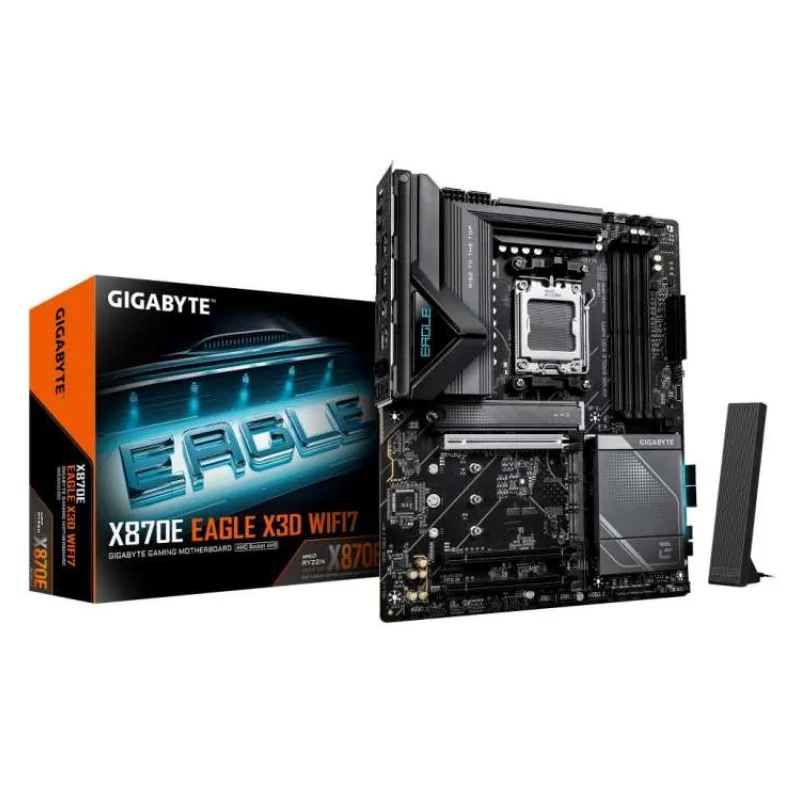 GIGABYTE MB Sc AM5 X870E EAGLE X3D WIFI7, AMD X870E, 4xDDR5, WiFi, 2xUSB4, 1xHDMI (X870E EAGLE X3D WIFI7)