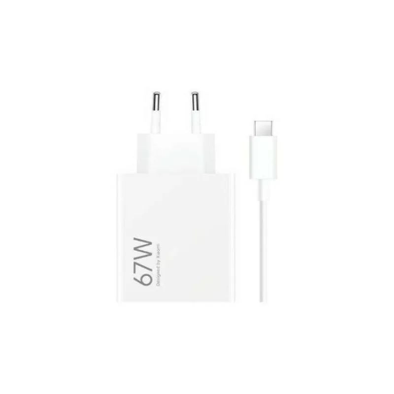 Xiaomi MDY-12-EH USB-A 67W Cestovní Nabíječka + USB-C 6.2A Datový Kabel White (57983124867)