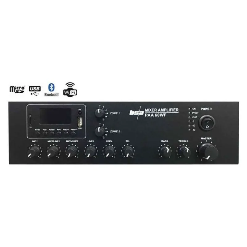 BSA PAA60WF BS ACOUSTIC rozhlasová ústredňa (18-2-1055)