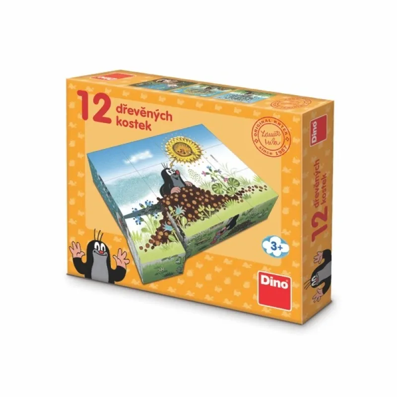 Dino Dino Drevené kocky Krtkov rok 12 ks