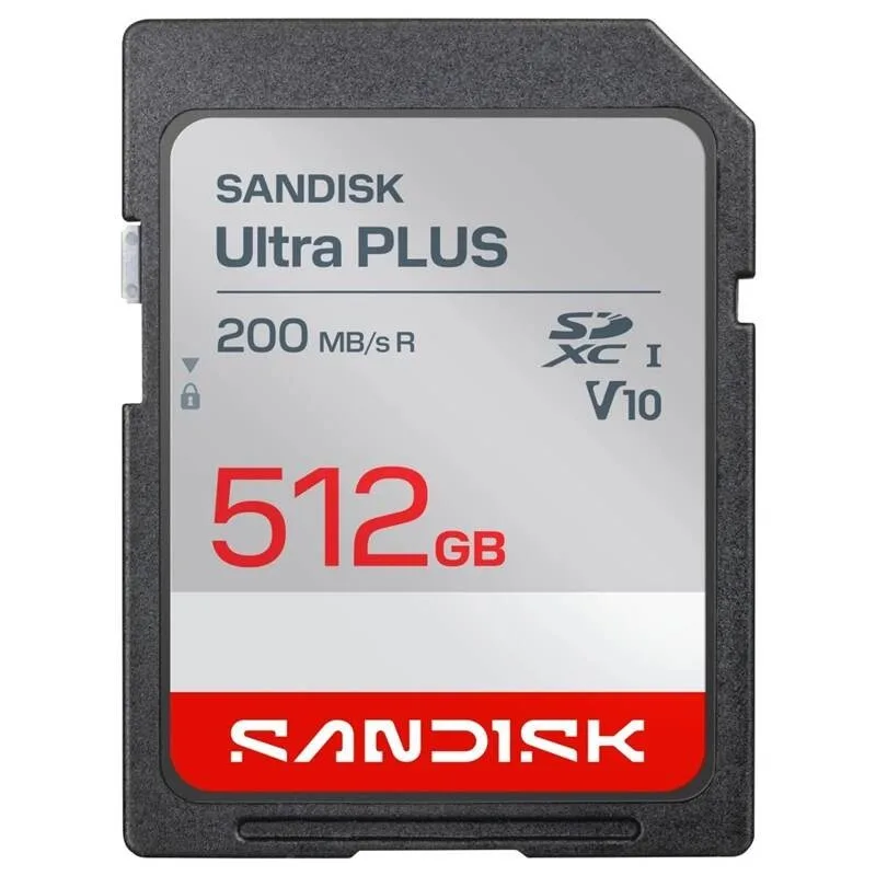 Sandisk Ultra PLUS SDXC karta 512GB UHS-I, V10, U1, C10, (200MB/ s)…