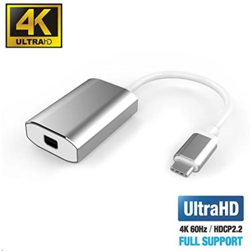 Adaptér PremiumCord USB-C na mini DisplayPort, rozlíšenie 4K*2K@60Hz…