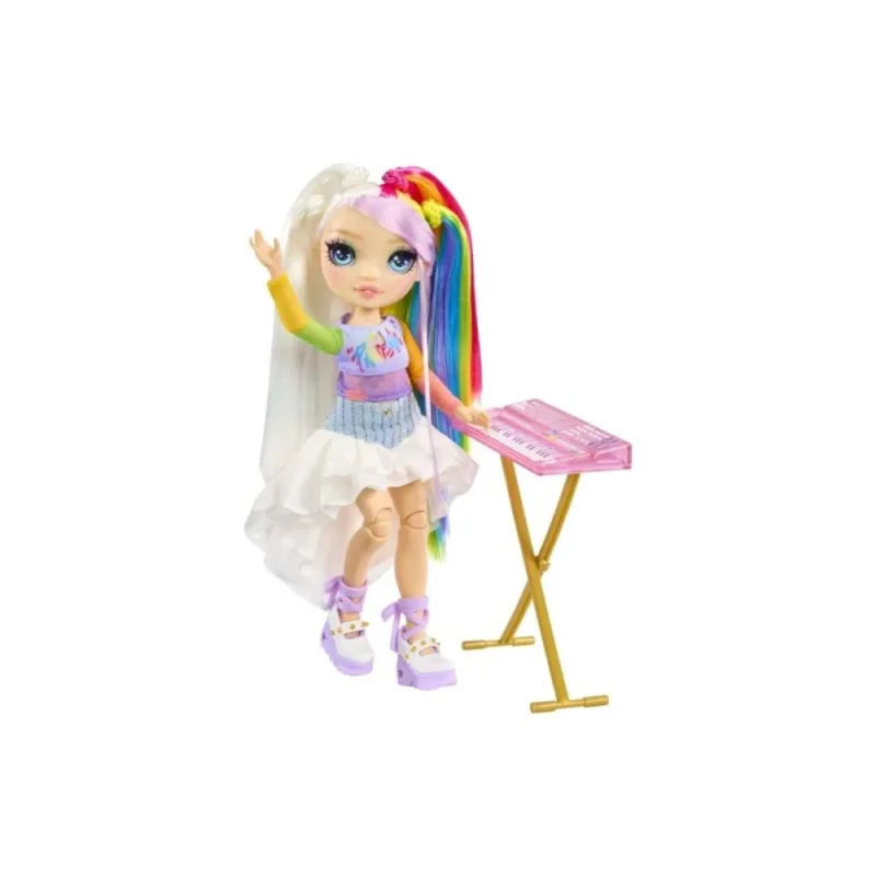 MGA Rainbow High Junior Fashion bábika v rockovej kapele - Amaya