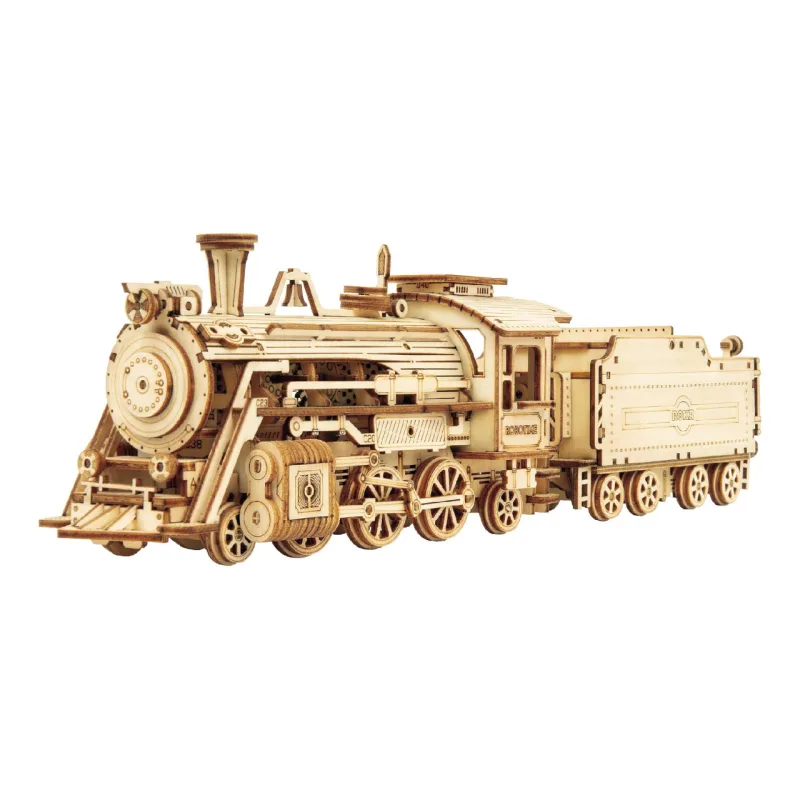 RoboTime RoboTime Drevené 3D puzzle Parná lokomotíva 308 ks