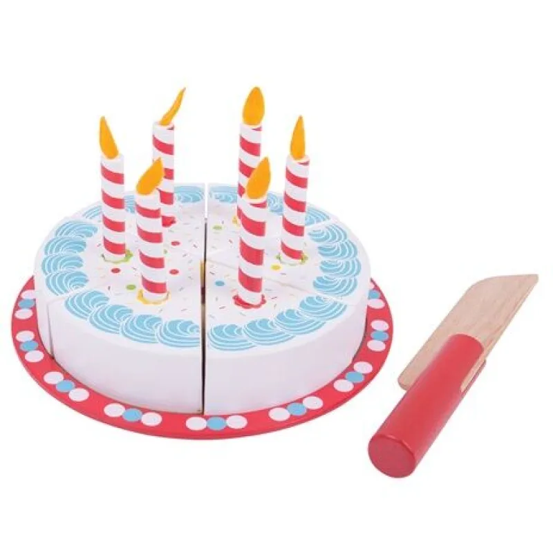 Bigjigs Toys Bigjigs Toys Narodeninová torta na krájanie