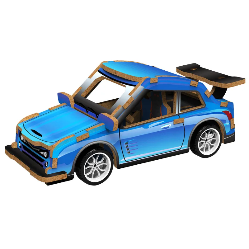2Kids Toys 2Kids Toys 3D drevená skladačka Športové auto modré