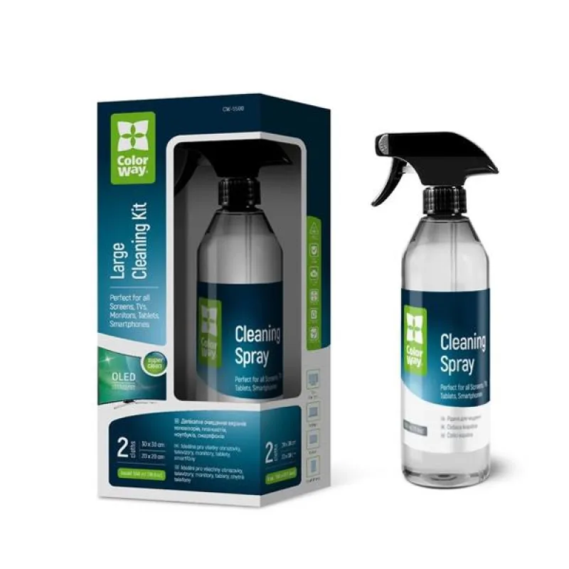 ColorWay Veľký čistiaci kit na elektroniku (550 ml, 2x mikrovlákno) CW…