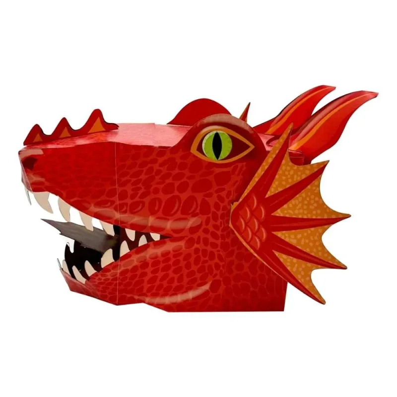 Fiesta Crafts Kreatívna súprava 3D maska Červený drak