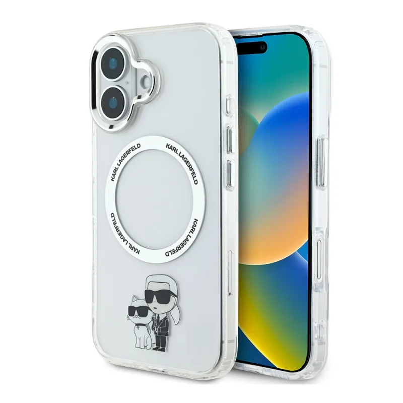 Karl Lagerfeld IML Karl and Choupette MagSafe kryt iPhone 16 priehľadný…