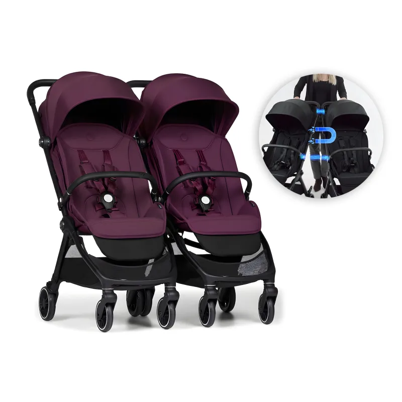 Bumprider Connect Mini 2x kočík s madlom Italian Plum