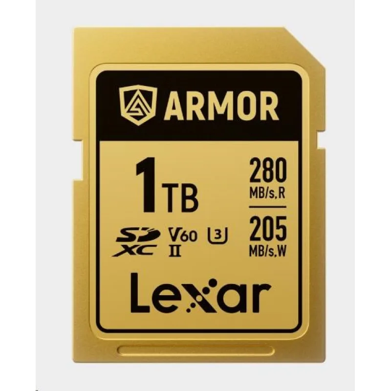 Lexar SDXC ARMOR Gold UHS-II U3, Stainless Steel, IP68 R280/ W210 (V60)…