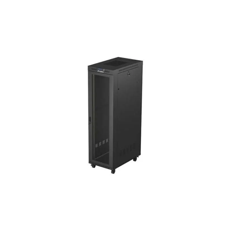 19" VOĽNE STOJÚCA RACKOVÁ SKRIŇA 42U/600X1000 (FLAT PACK) SO SIEŤOVÝMI DVERAMI LCD ČIERNA LANBERG V2 (FF01-6042-23BL)