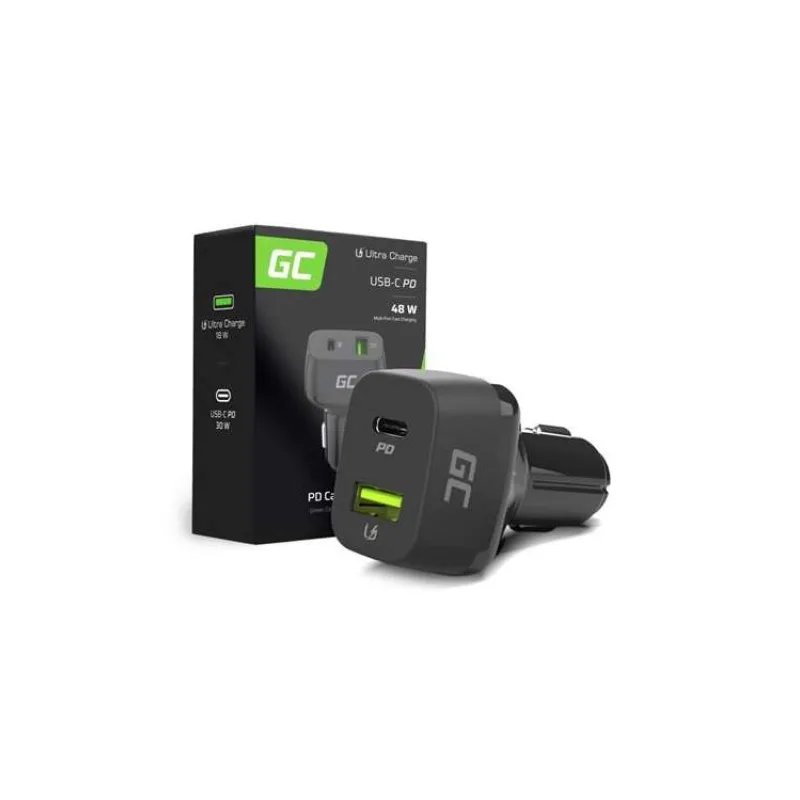 Green Cell Nabíječka do auta USB-C 48W (Power Delivery 30W, QC 3.0) (CAD33)