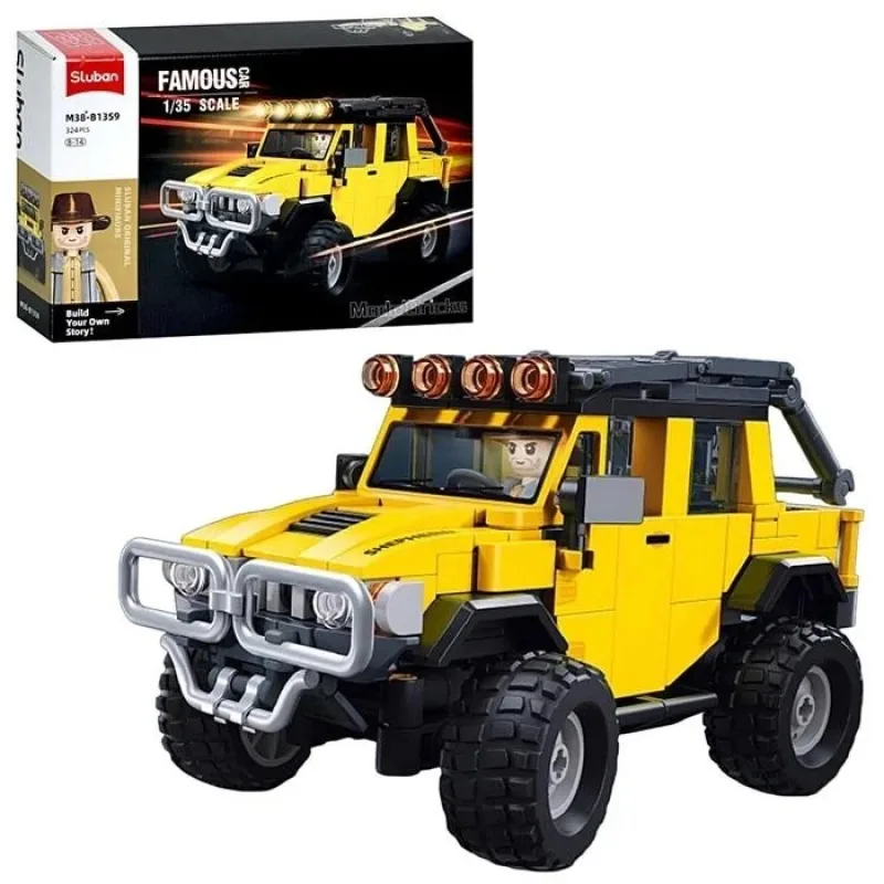 Sluban Sluban Model Bricks M38-B1359 Off-Road Wrangler v mierke 1:35