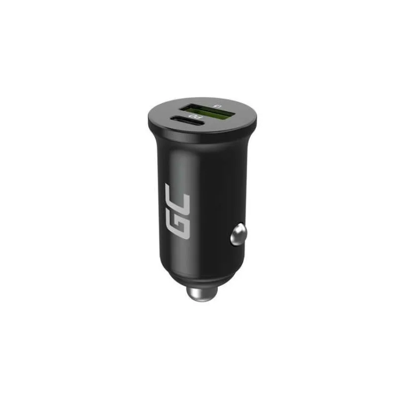 Green Cell Nabíječka do auta 38W GC PowerRide Nano38 s USB-C USB-A Power Delivery a rychlonabíjením Ultra Charge (CADM-GC-38AC)
