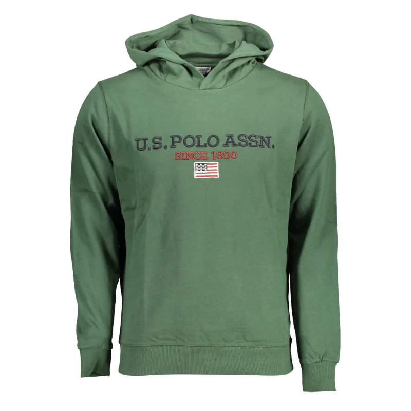 Pánska Mikina bez zipsu U.S. POLO - Zelená Farba: Zelená, Veľkosť: 2XL