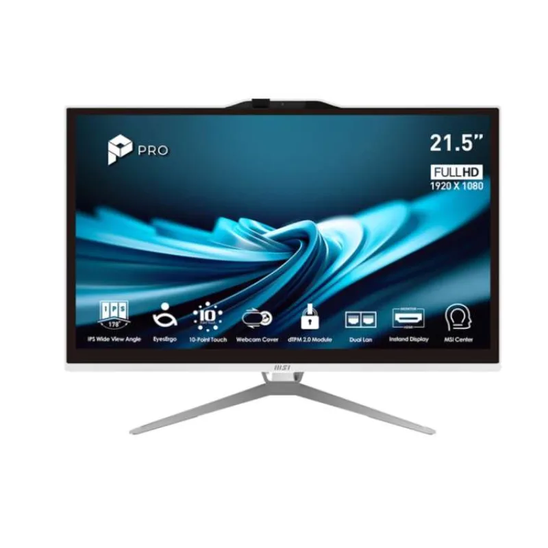 MSI PRO/AP222T 14MA-649EU/21,5"/FHD/T/i5-14400/8GB/512GB/Intel int/W11P/Biela/3R (PRO AP222T 14MA-649EU)
