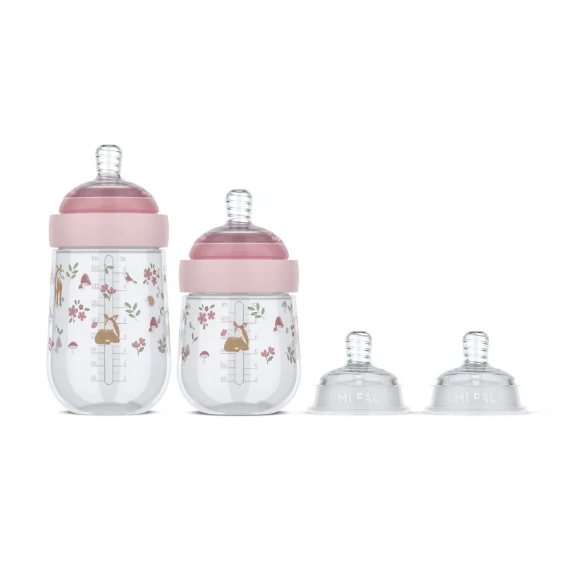 Little Dutch Dojčenské fľaše 165 ml + 240 ml + 2 cumlíky Fairy Garden
