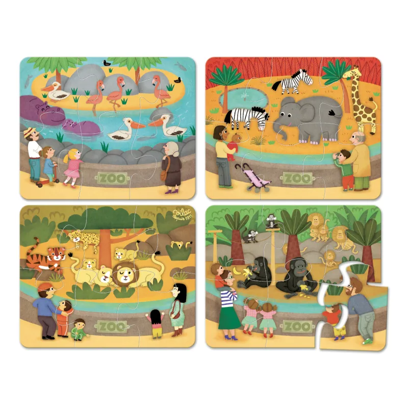 Vilac Vilac Drevené puzzle Zoo - poškodený obal
