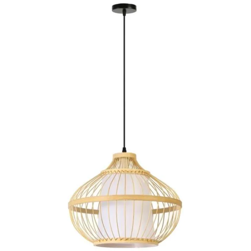 IMMAX BOHO PINCHOS designové závěsné svítidlo, D40cm, E27, bambusové dřevo (08256L)