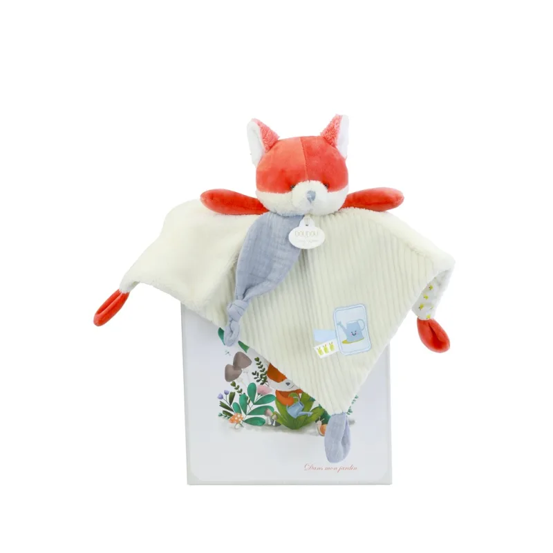Doudou et Compagnie Paris Doudou Darčeková sada Plyšový muchláčik líška Romarin 27 cm