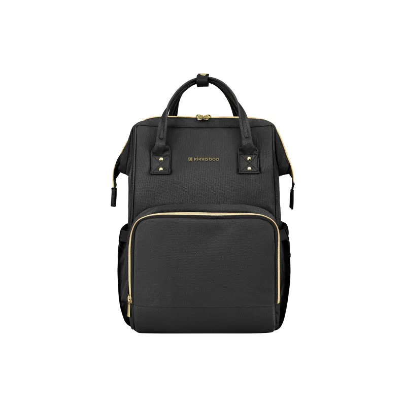 KikkaBoo Prebaľovací batoh Siena Black & Gold