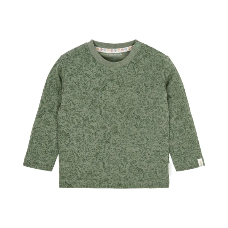 Little Dutch Tričko dlhý rukáv Safari Dreams Green veľ. 80
