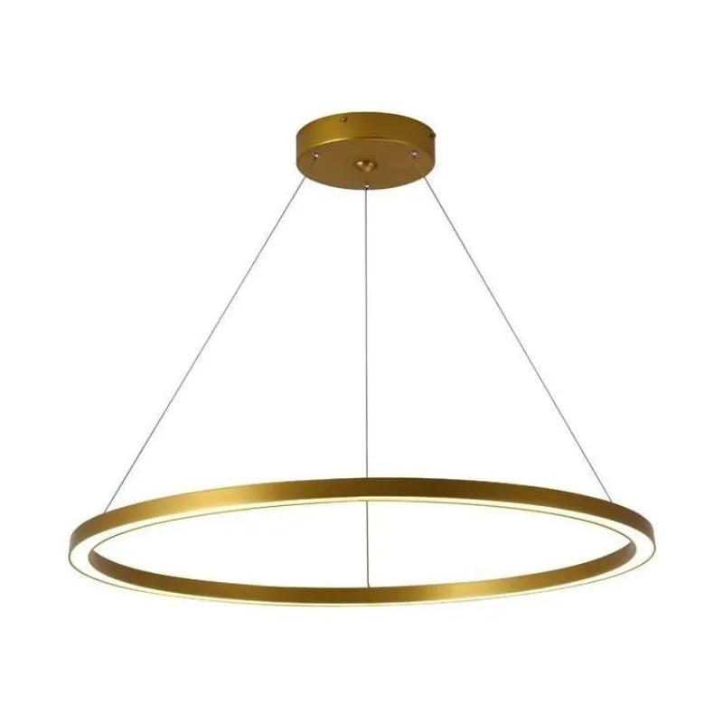 IMMAX NEO FINO SMART závěsné svítidlo 1 kruh, 80cm, 60W, zlaté, Zigbee 3.0, TUYA (07159-G80)