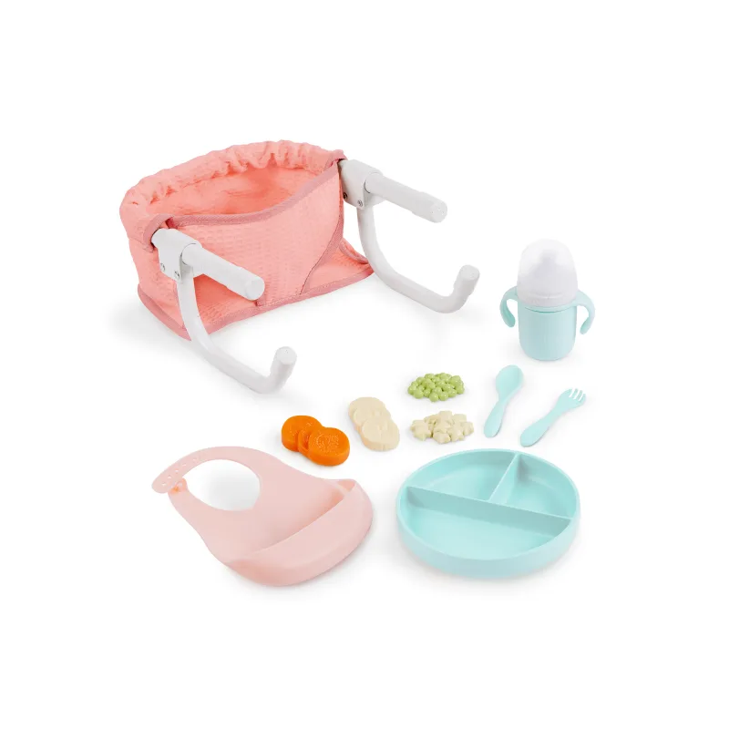 LullaBaby Stolička k stolu pre bábiky s doplnkami