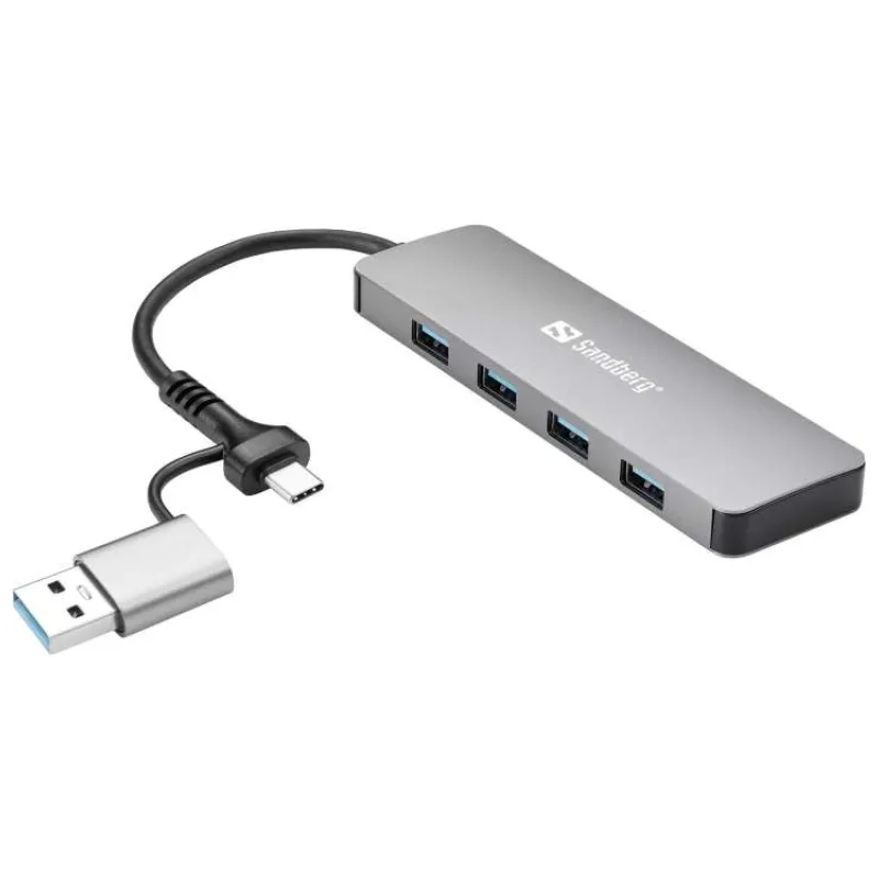 Sandberg USB-C/A to 4xUSB 3.0 Hub (136-63)