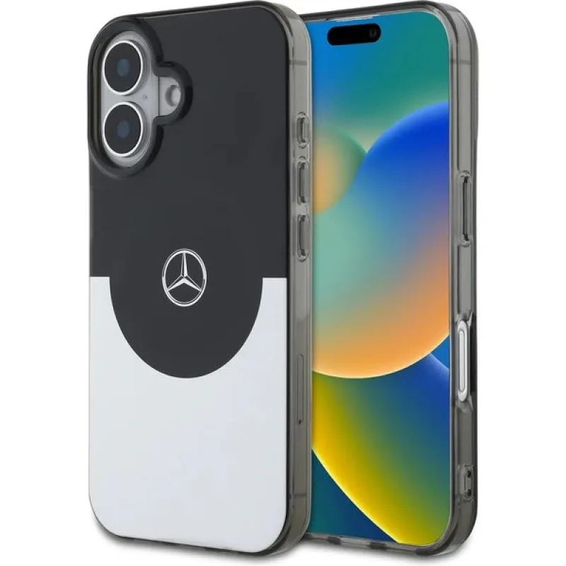 Mercedes PC/TPU Double Layer MagSafe Zadný Kryt pre iPhone 16 čierny…