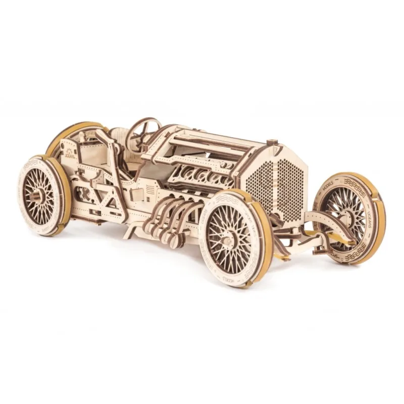 Ugears Ugears 3D drevené mechanické puzzle U9 Auto (Grand Prix)