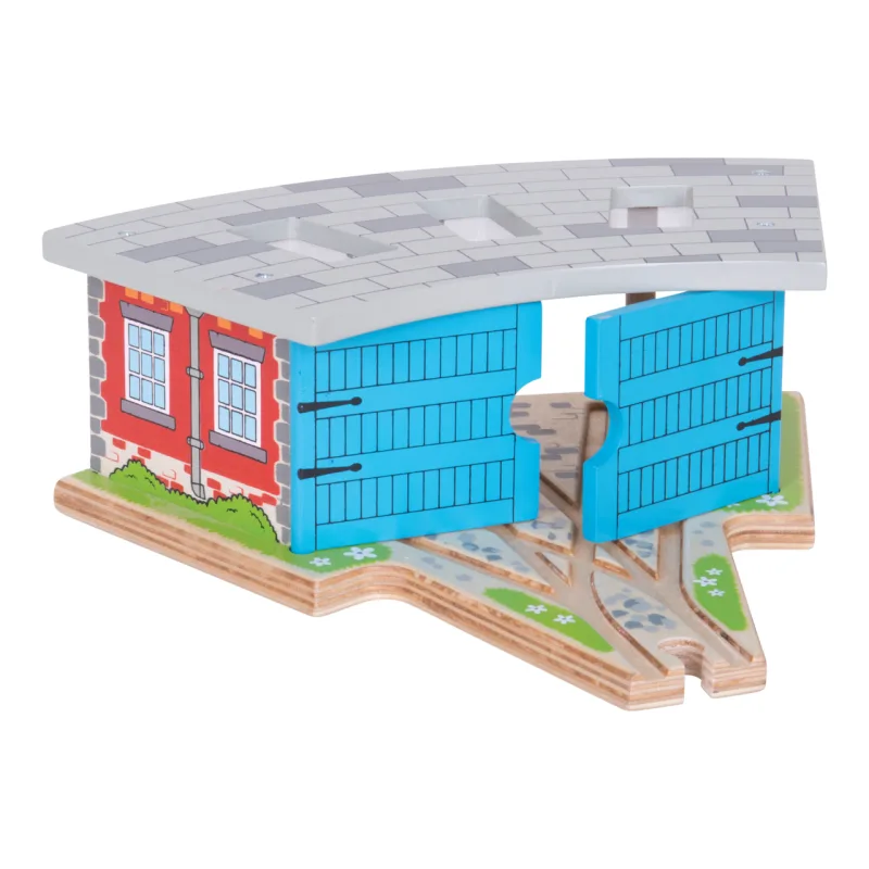 Bigjigs Rail Bigjigs Rail Trojité depo s bránou - poškodený obal